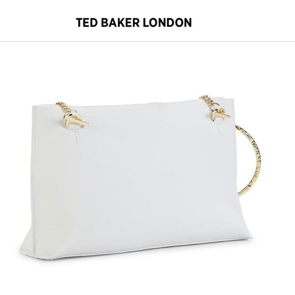 NWT Ted Baker London Ivory Leather Shoulder Bag - Picture 2 of 4